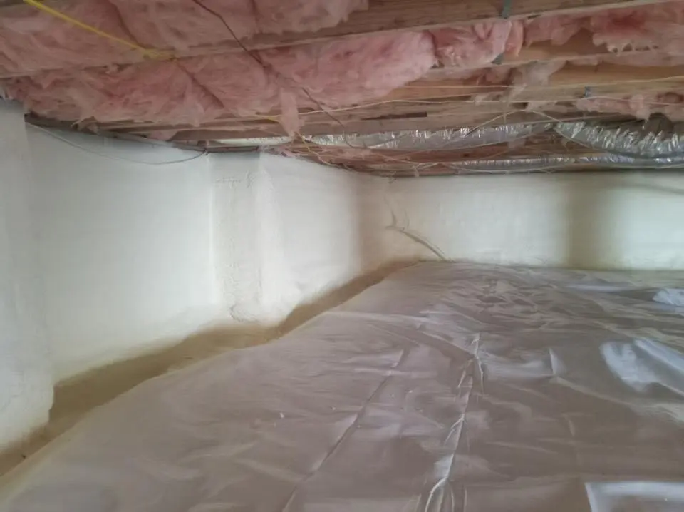 Crawl space encapsulation with closed-cell spray foam for Roof Waterproofing in Festus