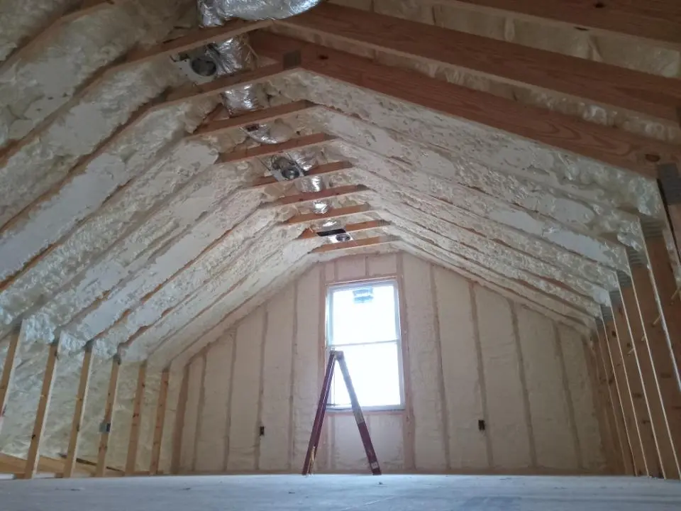 Spray foam roofing application for Crawl Space Insulation project in Festus
